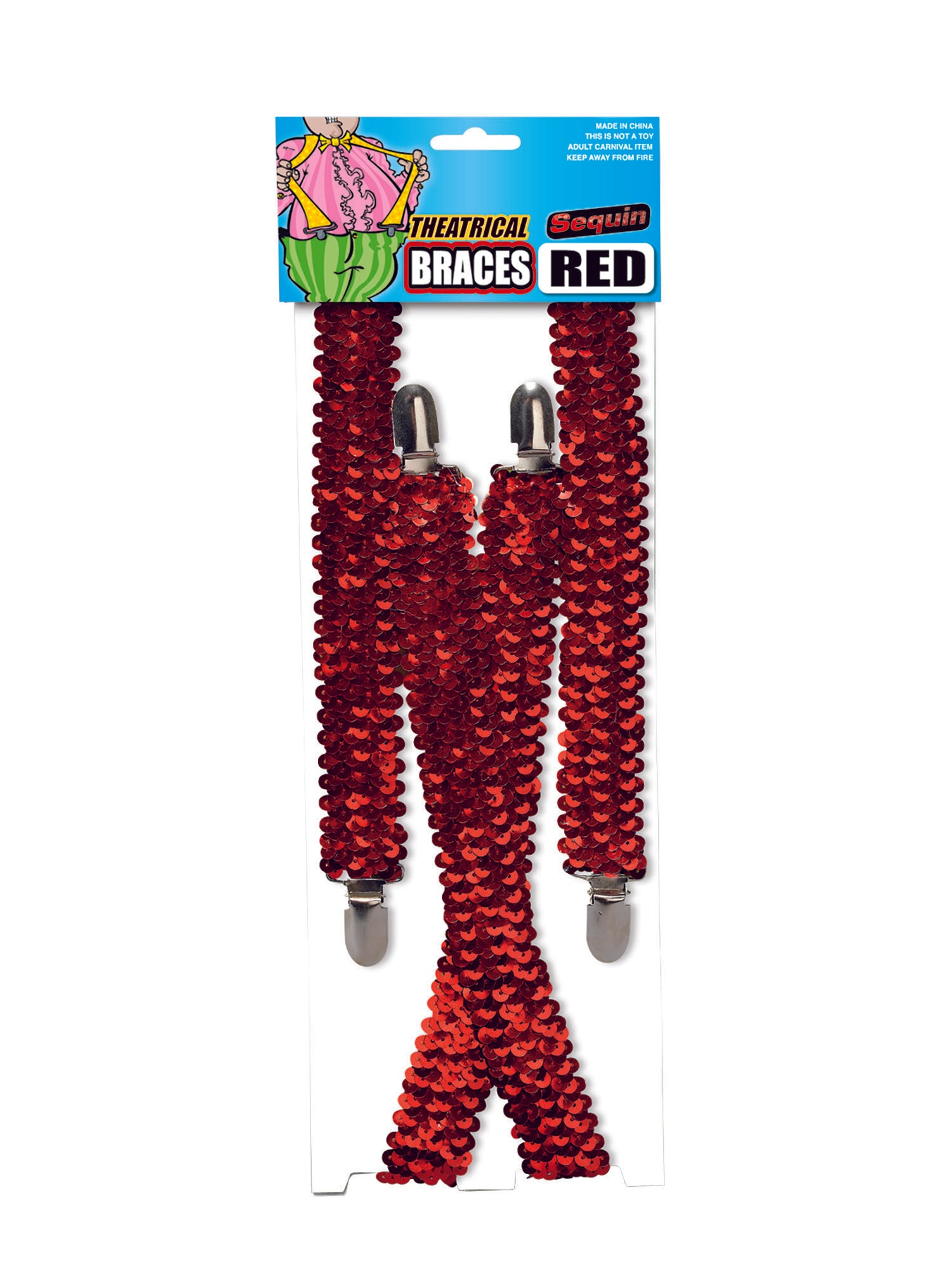 Braces, Red, Generic, Accessories, One Size, Front