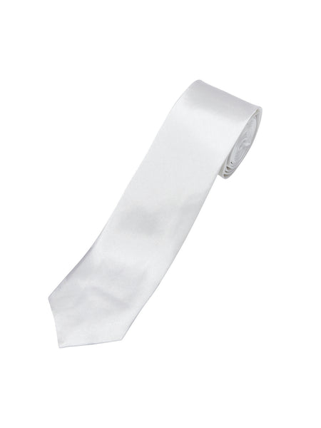 White Skinny Tie Costume Accessory