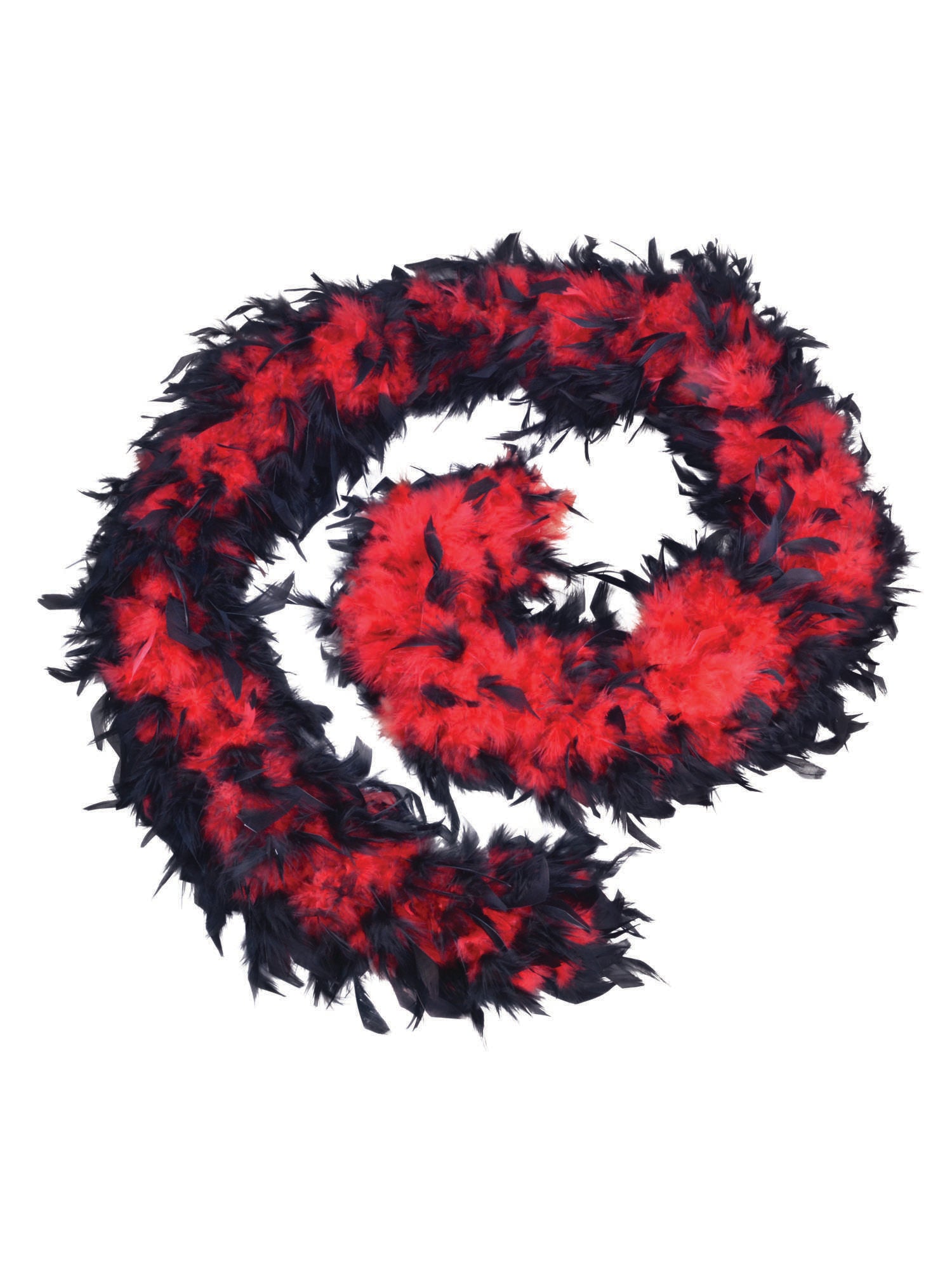 Feather Boa, Red & Black, Generic, Accessories, One Size, Front