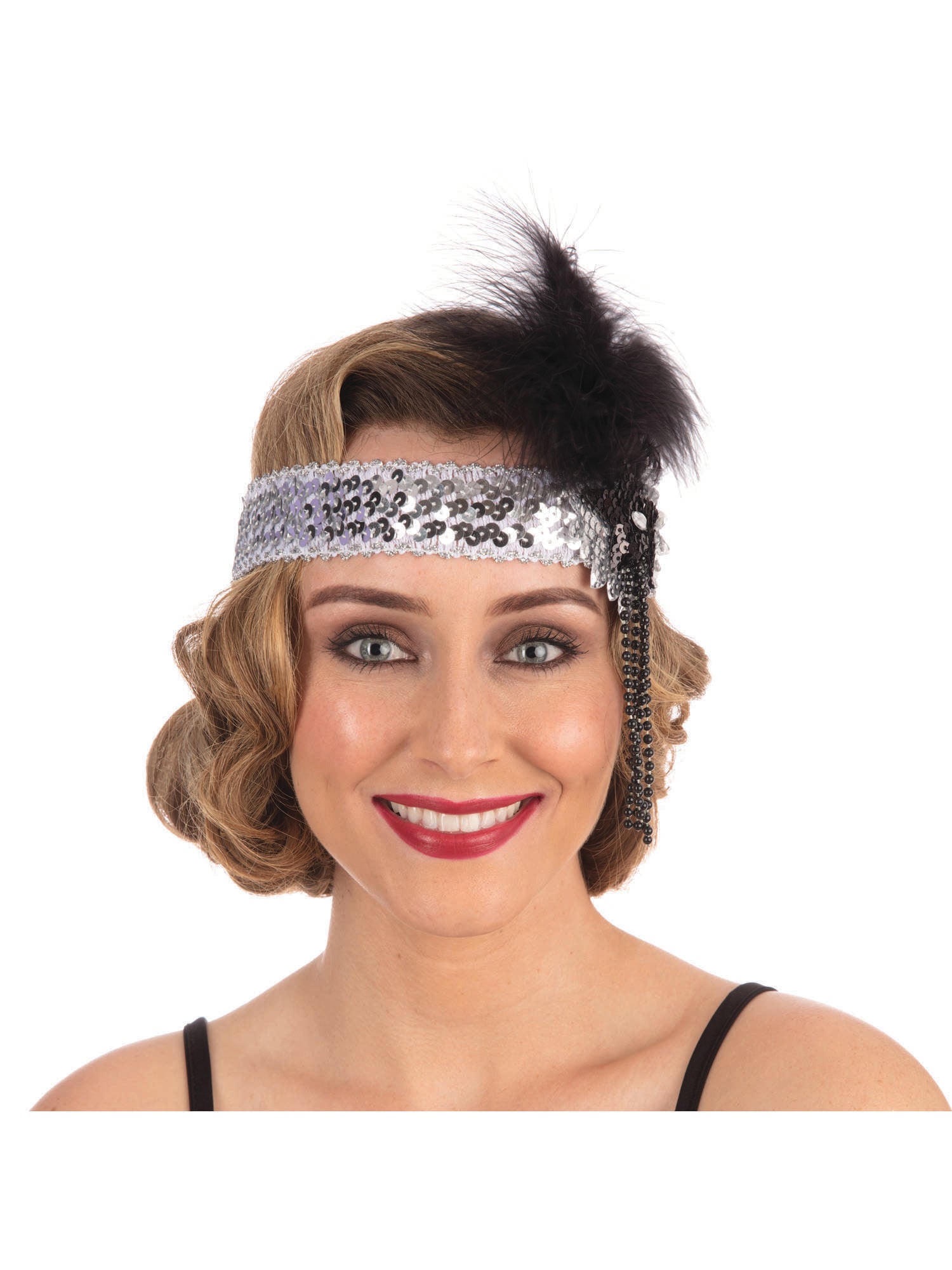 Flapper, Silver, Generic, Accessories, One Size, Front