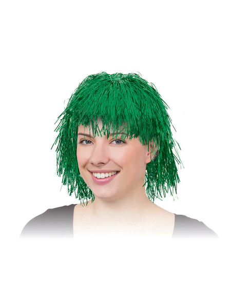 Green Tinsel Wig