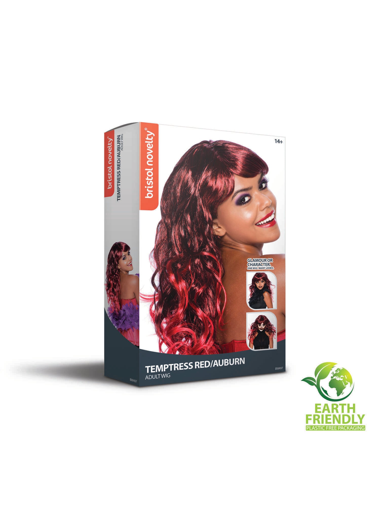 Long Red, Red, Generic, Wig, One Size, Other