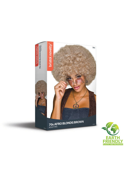 Blonde & Brown 70's Afro Wig