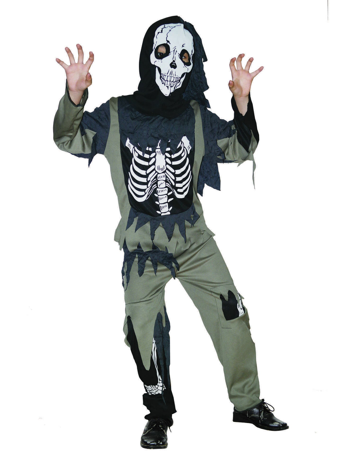 Zombie, Multi, Generic, Childrens Costume, Extra Large, Front