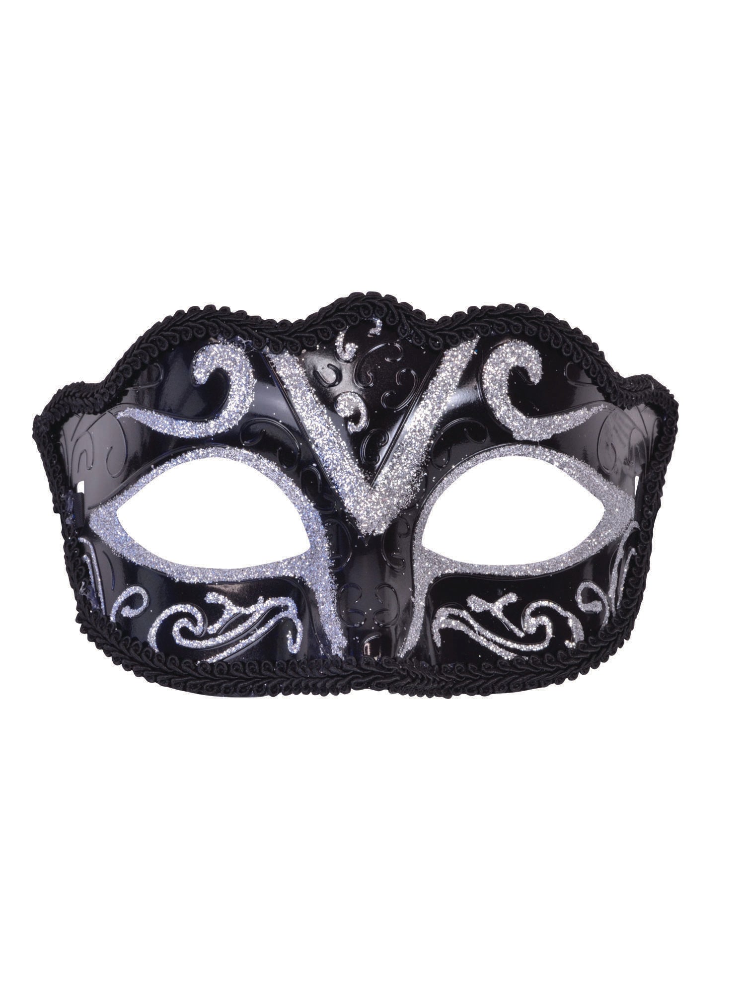 Eye Mask, Black & Silver, Generic, Mask, One Size, Front