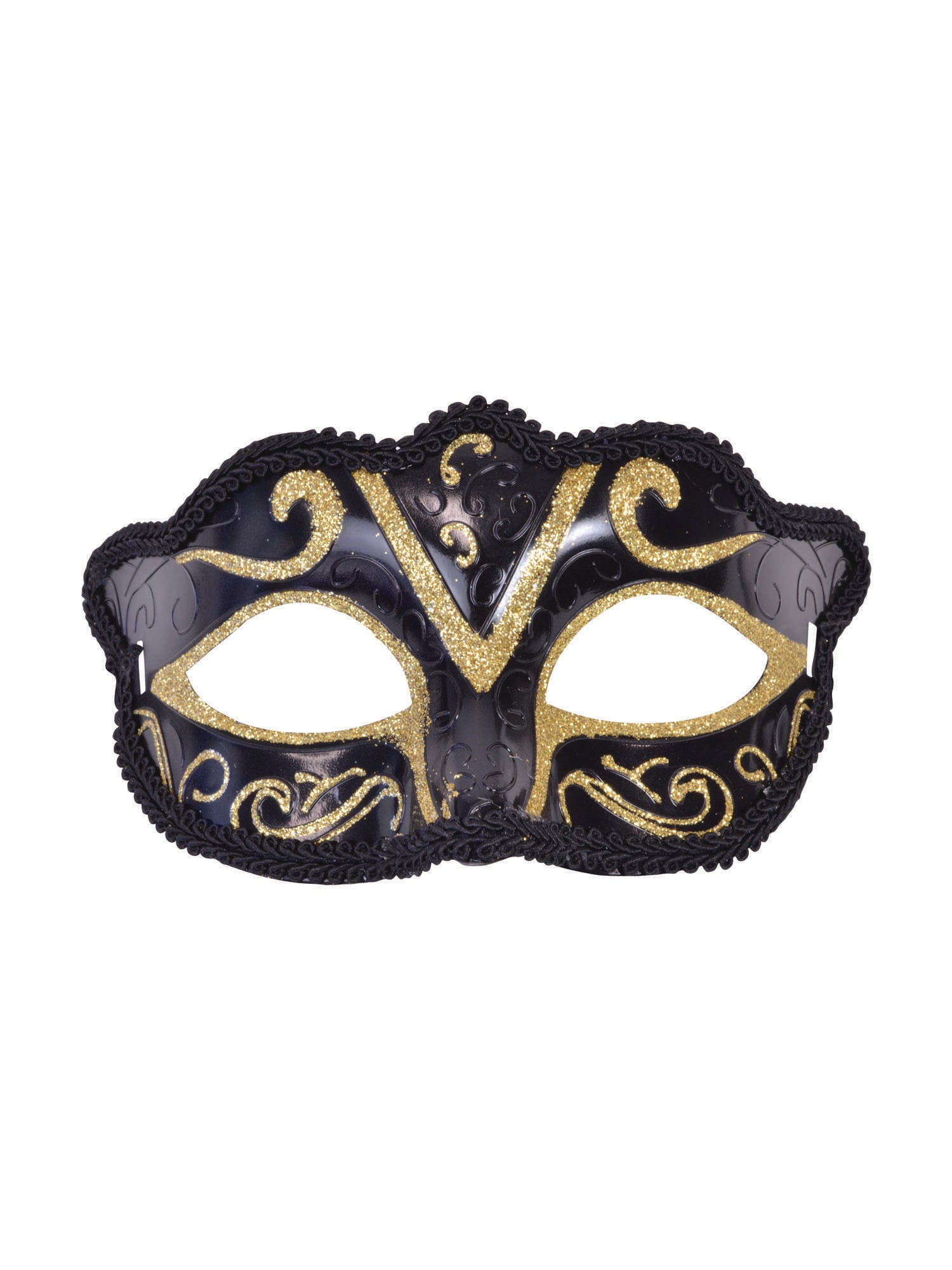 Eye Mask, Black & Gold, Generic, Mask, One Size, Front