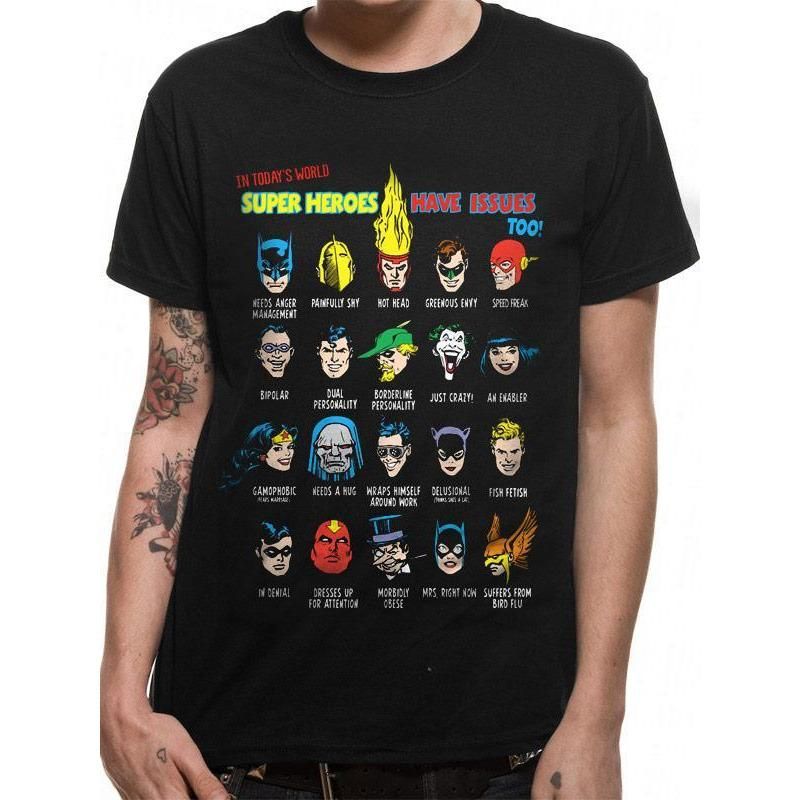 Justice League, Justice League, Black, DC, T-Shirt, , Front