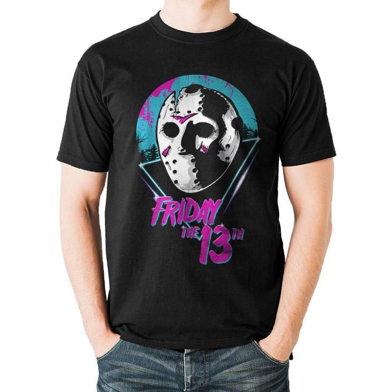 Jason Voorhees, Friday The 13th, Black, Friday the 13th, T-Shirt, , Front