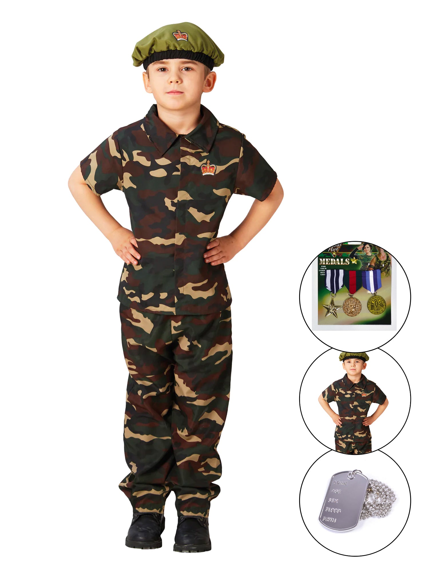 Kids Soldier Costume Bundle